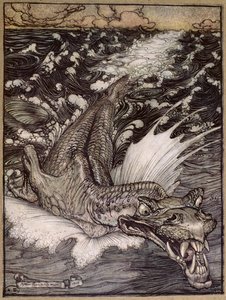 リヴァイアサン 作： Arthur Rackham